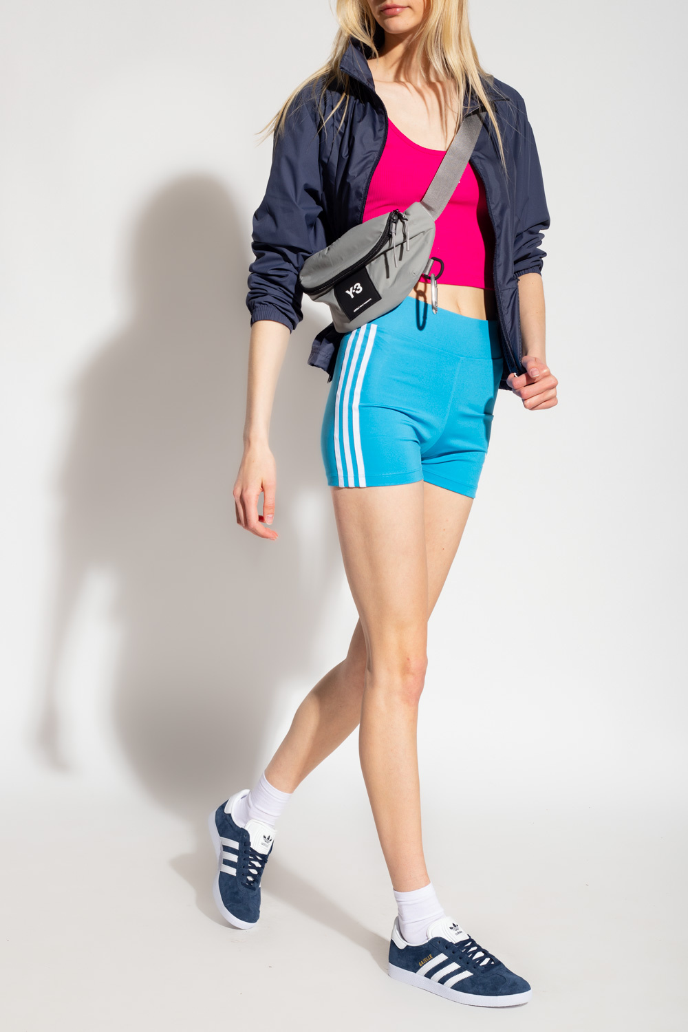 SchaferandweinerShops Netherlands Blue Shorts with logo ADIDAS Originals b75680 adidas sneakers for women green